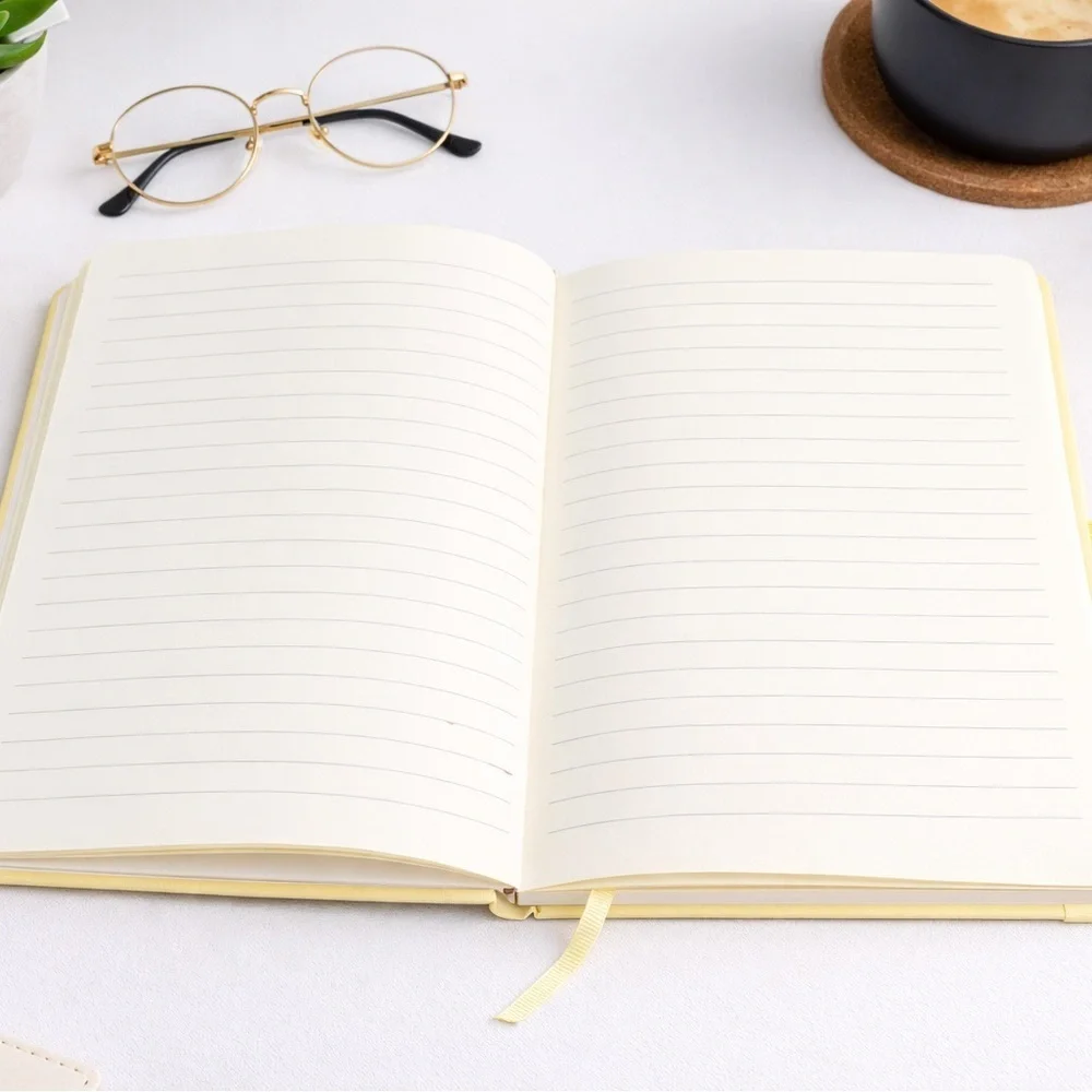 Yellow 'Unbothered Mood 24/7' Journal